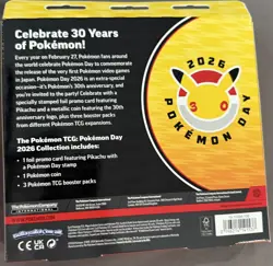 New Sealed Pokemon Day 2026 Collection, 3 Packs & Pikachu Promo IN HAND - Image 2