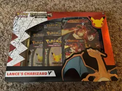 Pokemon Celebrations Lance's Charizard V Box Sealed + 10 Sealed Mini Tins & Box - Image 2