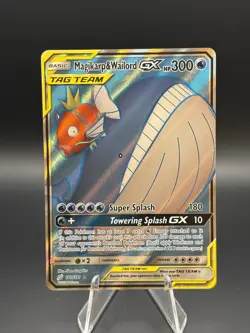 Pokemon Sun & Moon Team Up Magikarp & Wailord GX 160/181 NM+ Good Condition - Image 1