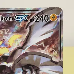 POKEMON TCG PIKACHU & ZEKROM GX BLACK STAR PROMO Sm168 TAG TEAM FULL ART READ - Image 2