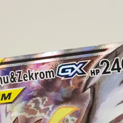 POKEMON TCG PIKACHU & ZEKROM GX BLACK STAR PROMO Sm168 TAG TEAM FULL ART READ - Image 5