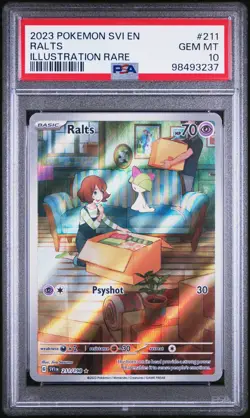 2023 POKEMON SVI EN-SCARLET & VIOLET ILLUSTRATION RARE #211 RALTS PSA 10 - Image 1