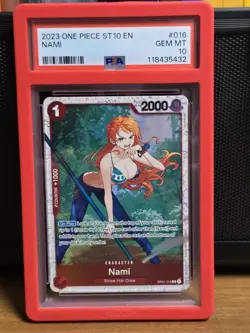 One Piece Nami OP01-016 (Ultra Deck: The Three Captains) Foil PSA 10 - Image 2