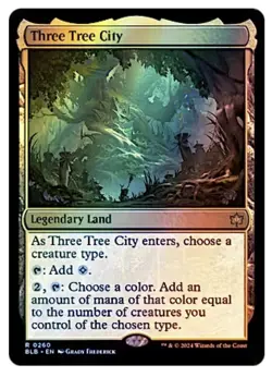 FOIL NM - Three Tree City -Magic the Gathering Bloomburrow - Free Ship - Image 1