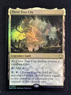 MTG Three Tree City Bloomburrow FOIL - Image 1