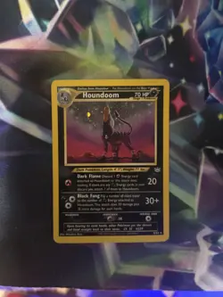 Pokemon TCG Houndoom Neo Revelation Holo Card 8/64 Unlimited Rare LP - Image 1