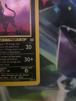 Pokemon TCG Houndoom Neo Revelation Holo Card 8/64 Unlimited Rare LP - Image 5