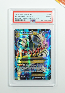 Pokemon PSA 9 M Mewtwo Ex #159 Full Art XY Turboblitz 2015 Italiano - Image 1