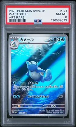 2023 POKEMON JPN SV2A-POKEMON 151 ART RARE #171 WARTORTLE PSA 8 - Image 1