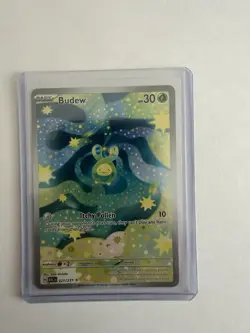Pokemon Budew Full Art Holo Card 221/217 Basic Plant Type Nintendo TCG - Image 1
