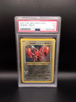 Pokemon TCG Scizor Neo Discovery 10/75 Holo Rare Trading Card Psa 5 - Image 1