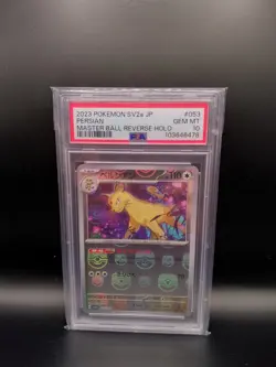 Persian 053/165 Pokemon 151 Master Ball Reverse PSA 10 Japanese Pokemon Card - Image 1