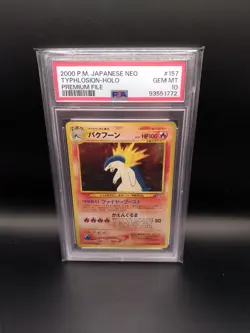 Typhlosion PSA 10 Pokemon Card. Neo Genesis Japanese rare holo Premium File #157 - Image 1