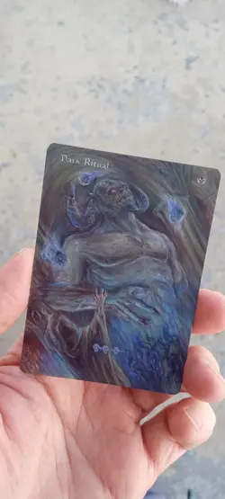 MtG Dark Ritual Full Magic Altered Hand Painted Art Original Alter - Image 1
