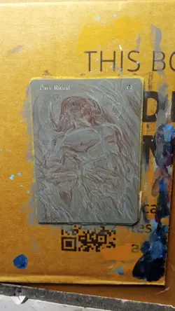 MtG Dark Ritual Full Magic Altered Hand Painted Art Original Alter - Image 2