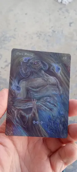 MtG Dark Ritual Full Magic Altered Hand Painted Art Original Alter - Image 3