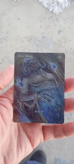 MtG Dark Ritual Full Magic Altered Hand Painted Art Original Alter - Image 4