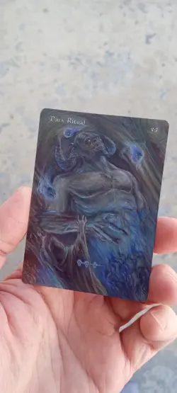 MtG Dark Ritual Full Magic Altered Hand Painted Art Original Alter - Image 5