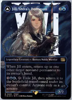 Jill, Shiva's Dominant (Borderless) (Surge Foil) Foil R FIN 523 NM - Image 1
