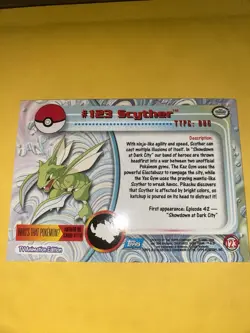 Pokemon Scyther 2000 Topps TV Animation Edition Series 3 #123 - Image 2
