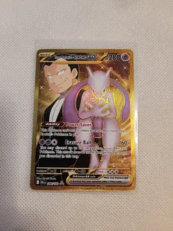 Pokemon TCG Team Rockets Mewtwo EX Special Illustration Destined Rivals Gold - Image 1