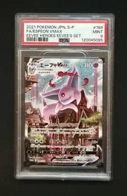 2021 Pokemon JPN Espeon VMAX ALT FULL ART PSA 9 Eevee's Heroes (JP) 189/S-P - Image 1