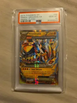 2015 Pokemon XY Primal Clash #86 Mega Primal Groudon EX PSA 10 - Image 1