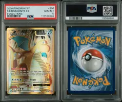 2016 POKEMON XY EVOLUTIONS #106/108 DRAGONITE EX ULTRA RARE PSA 10 - Image 3