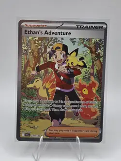 Pokemon TCG Destined Rivals Ethan's Adventure 236/182 Special Illustration Rare - Image 1