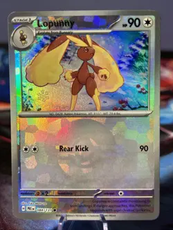 2025 POKEMON PRE EN-PRISMATIC EVOLUTIONS 084 LOPUNNY POKE BALL HOLO NM/M - Image 1