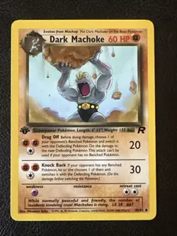 Dark Machoke 40/82 Team Rocket Pokemon 1st EDITION - Image 1