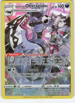 Galarian Obstagoon TG10/TG30 Rare Astral Radiance Trainer Gallery NM Pokemon - Image 1