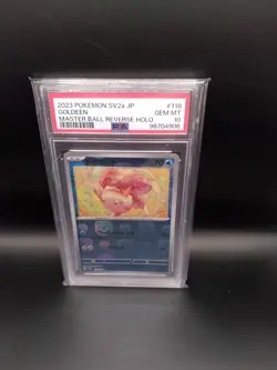 2023 POKEMON JPN SV2A-POKEMON 151 MASTER BALL REVERSE HOLO #118 GOLDEEN PSA 10 - Image 1