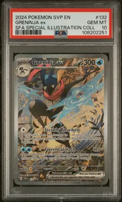 2023 POKEMON BLACK STAR PROMO SF SPECIAL ILLUSTRATION C. #132 GRENINJA EX PSA 10 - Image 1