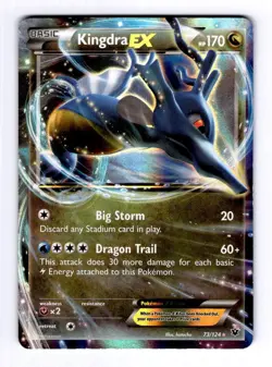 Kingdra EX XY - Fates Collide #73 (2016) Ultra Rare Holo NM Pokemon - Image 1