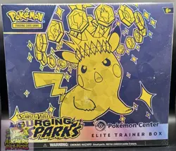 Pokemon Surging Sparks ETB Pokemon Center Exclusive Edition New Factory Sealed - Image 1