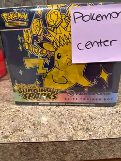 Pokemon Surging Sparks ETB Pokemon Center Exclusive SEALED Elite Trainer Box - Image 1