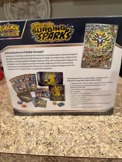 Pokemon Surging Sparks ETB Pokemon Center Exclusive SEALED Elite Trainer Box - Image 2
