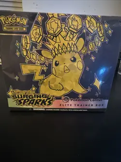 Pokemon TCG Surging Sparks ETB Pokemon Center Exclusive - New Factory Sealed - Image 1