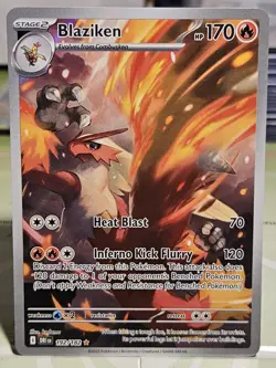 Illustration Rare Blaziken #192/182 Pokemon Card Destined Rivals NM-MT 2025 - Image 1