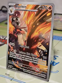Illustration Rare Blaziken #192/182 Pokemon Card Destined Rivals NM-MT 2025 - Image 2