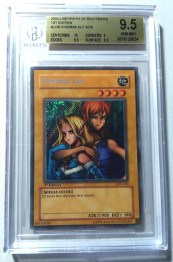 YuGiOh Card BGS 9.5 GEMINI ELF LON-000 1st Edition - PSA 10 Equivalent - Image 1