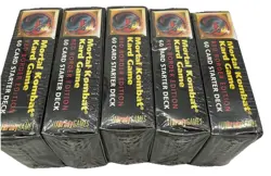 1992 Mortal Kombat Kard Game 60 Card Red Border Starter Deck New Lot Of 5 - Image 4