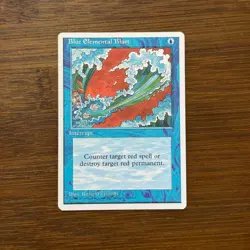 Blue Elemental Blast VLP 4th Edition 1995 Magic the Gathering Card MTG TCG - Image 1