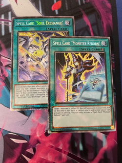 YUGIOH - SPELL CARD "MONSTER REBORN" + "SOUL EXCHANGE" - STARLIGHT - MP25 - 1ST - Image 1