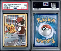 2019 POKEMON SUN & MOON COSMIC ECLIPSE SECRET #241 FULL ART/PIKACHU PSA 9 - Image 3