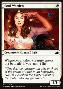 MTG SOUL WARDEN EXC - GUARDIANO DELL'ANIMA - MMA3 - MAGIC - Image 1