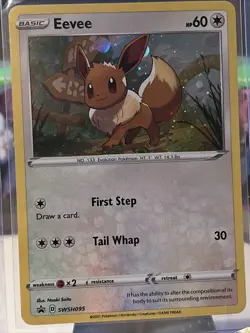 Pokemon TCG Eevee SWSH Black Star Promos SWSH095 Holo Promo LP/NM - Image 1