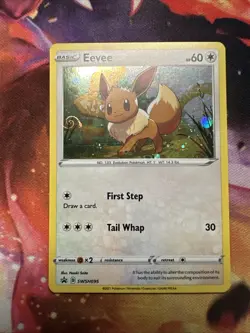 Eevee - GALAXY SWIRL - SWSH 095 - Holo Black Star Promo 2021 Pokemon Card NM - Image 1