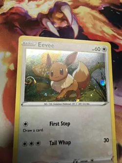 Eevee - GALAXY SWIRL - SWSH 095 - Holo Black Star Promo 2021 Pokemon Card NM - Image 2